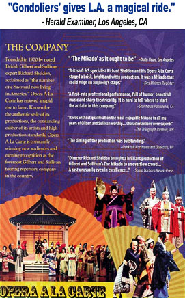 Opera A La Carte, The Mikado and The Gondoliers