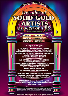 Rock Pop Doo Wop, Decades of Solid Gold Artists